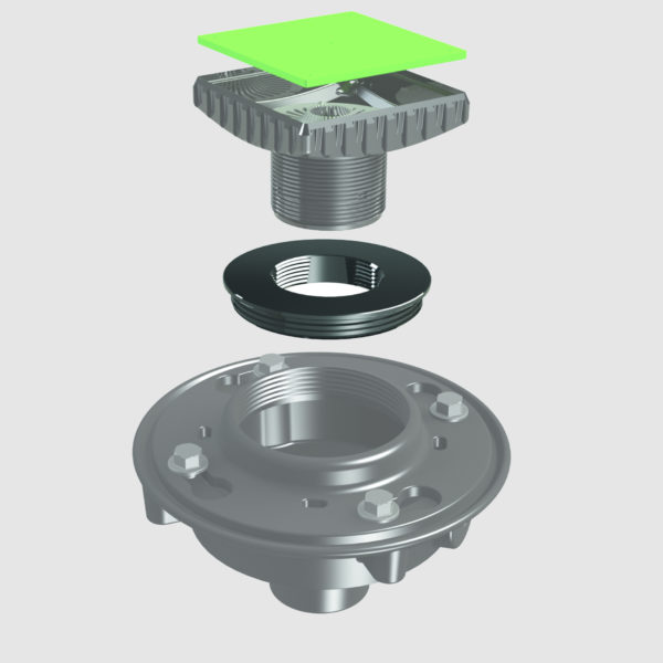 Adapter - for ZURN Drains to connect with Ebbe Square Riser