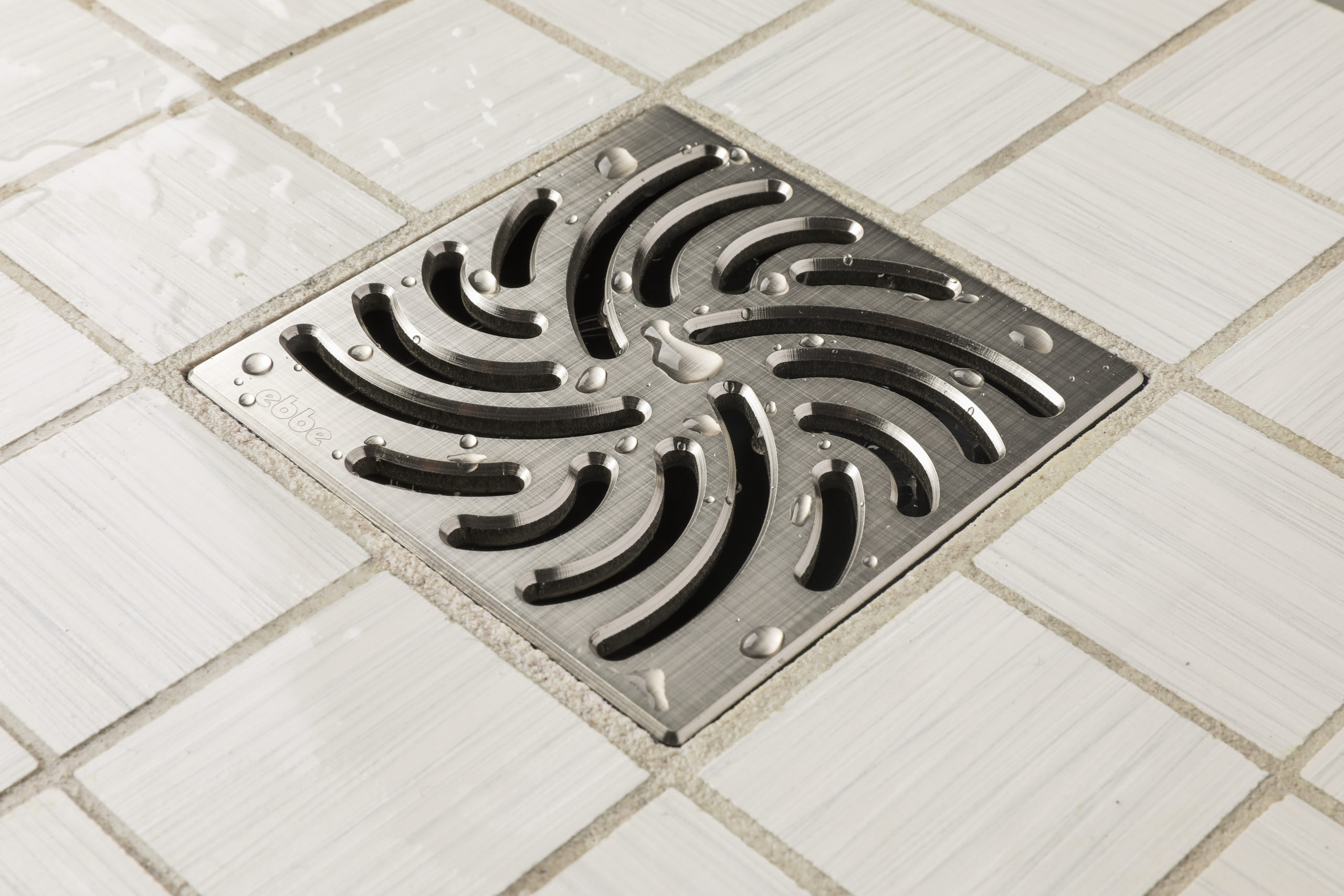 E4806-BN - Ebbe UNIQUE Drain Cover - TWISTER - Brushed Nickel - Shower Drain - aw