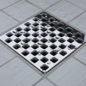 E4807-PS - Ebbe UNIQUE Drain Cover - WEAVE - Polished Stainless Steel - Shower Drain - aw