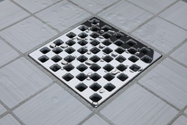 E4807-PS - Ebbe UNIQUE Drain Cover - WEAVE - Polished Stainless Steel - Shower Drain - aw