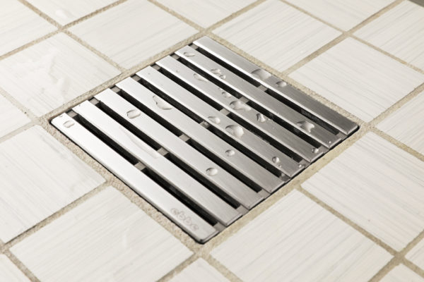 E4811-SS - Ebbe UNIQUE Drain Cover - PARALLEL - Satin Stainless Steel - Shower Drain - aw