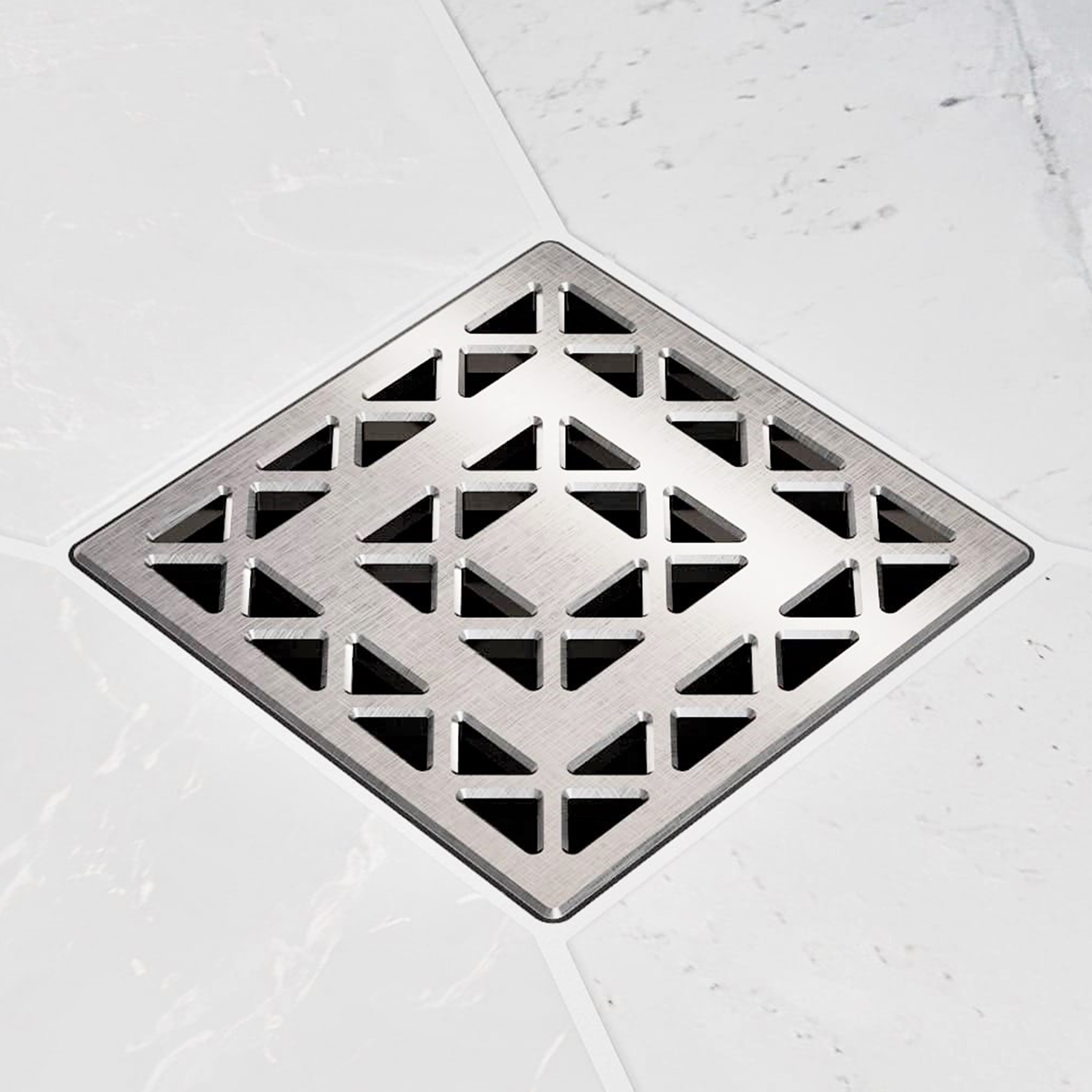 E4815-BS - Ebbe UNIQUE Drain Cover - FRAMES - Brushed Stainless Steel - Shower Drain - aw