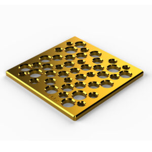 BUBBLES - Brushed Gold - Unique Drain Cover